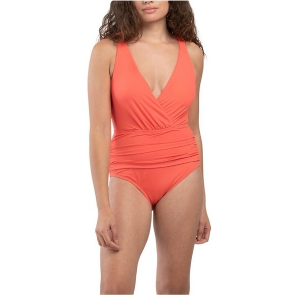Jantzen Other - Jantzen Temple Peach Tummy Control One Piece Swimsuit Size 14 NWT